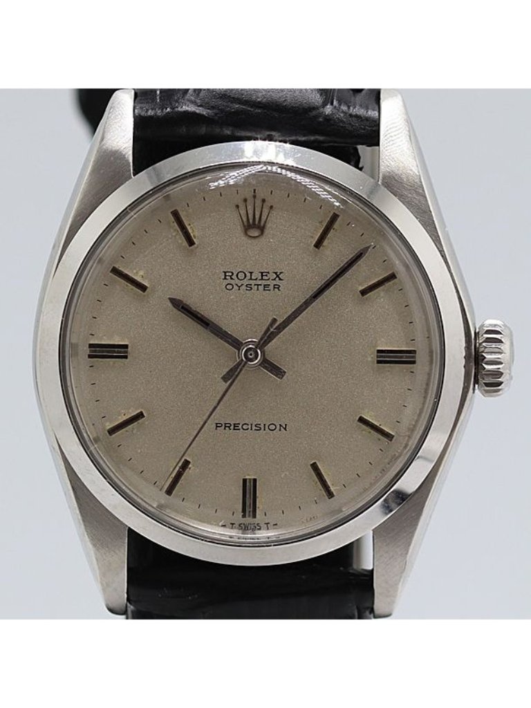 Rolex Oyster Precision Hand Wound Champagne Dial Watch
